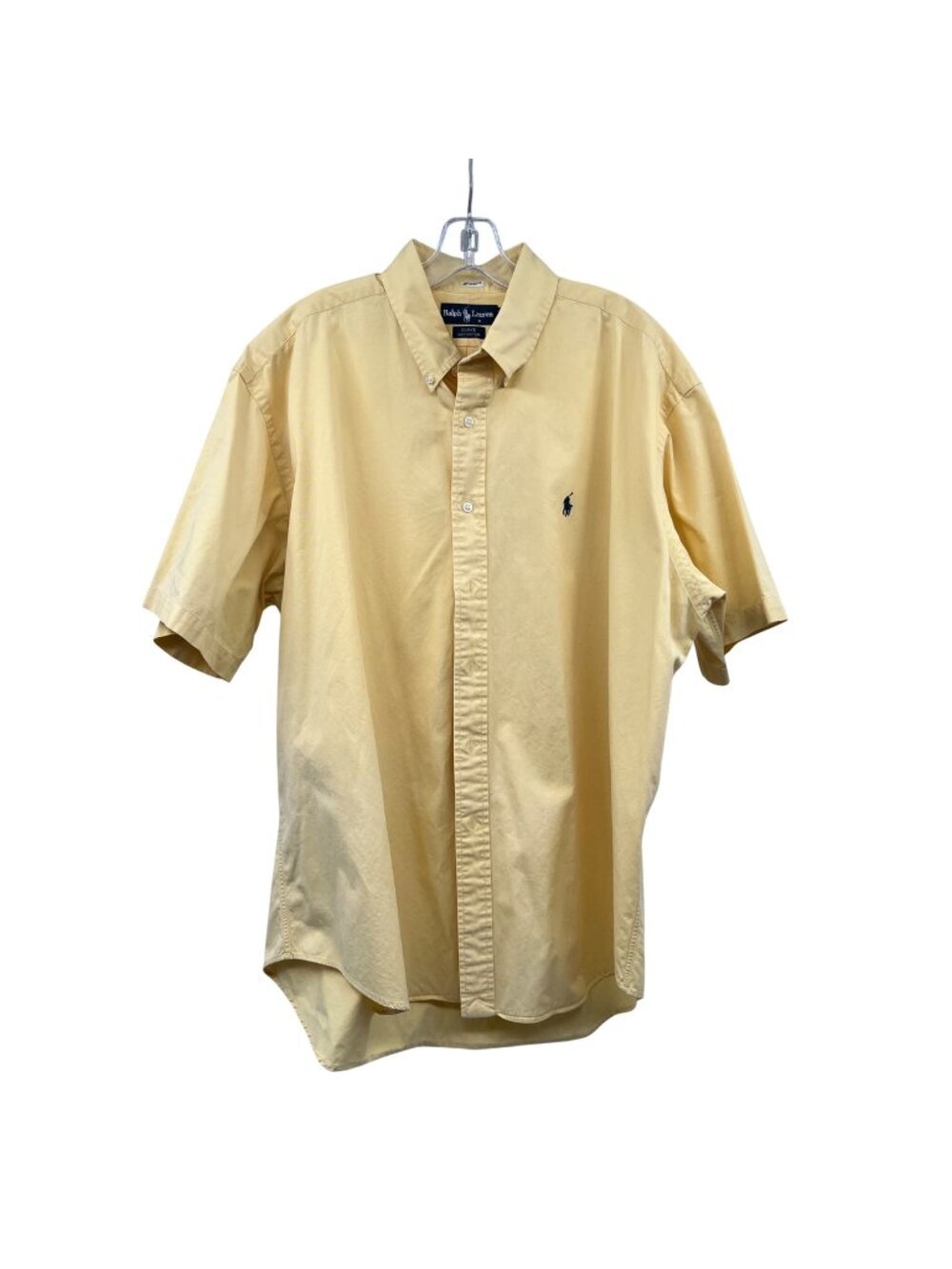 Ralph Lauren Men's Blake Button Up Shirt Short Sleeve Yellow Size XL